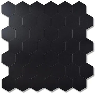 Zelfklevend Mozaïek Hexagon Zwart