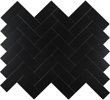 Zelfklevend Mozaïek Visgraat Zwart