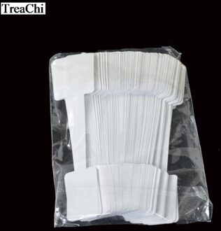 Zelfklevend Papier Sieraden Ring Tag Wit Halter Ring Tag Rechthoek Sieraden Sticker Label Tag 50Pcs/100Pcs 10x1.5cm / 50stk