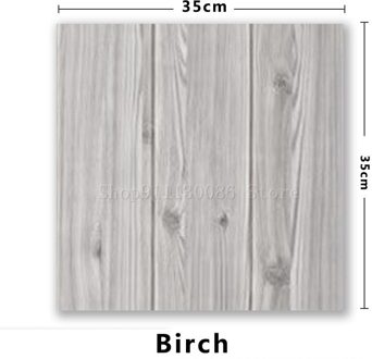 Zelfklevende 3D Baksteen Muurstickers Steen Woonkamer Decor Foam Waterdicht Panelen Wandbekleding Behang Thuis Tv Achtergrond Kid Birch