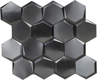 Zelfklevende 3D Tegel Cubi Metal