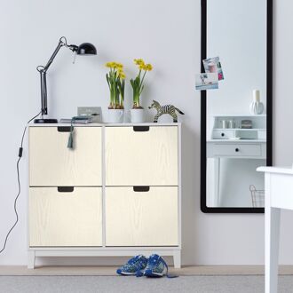Zelfklevende Decoratiefolie Woodgrain Wit 45x200cm