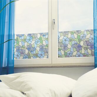 Zelfklevende Glasfolie Madeira Blauw 45x200cm