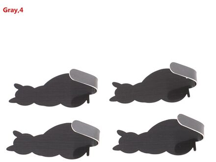 Zelfklevende Haken Kat Patroon Opslag Houder Voor Badkamer Keuken Hanger Stick Op Wall Opknoping Deur Kleren Handdoekhouders grijs 4
