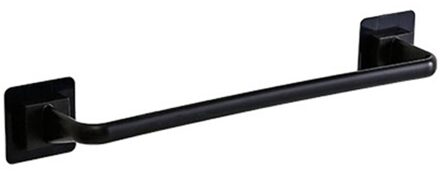 Zelfklevende Handdoek Houder Rek Wandmontage Handdoek Hanger Badkamer Handdoek Bar Plank Rolhouder Badkamer Accessoires zwart / 24cm