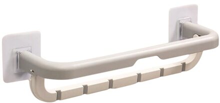 Zelfklevende Handdoek Houder Rek Wandmontage Handdoek Hanger Badkamer Handdoek Bar Plank Rolhouder Opknoping Haak Badkamer Organizer grijs