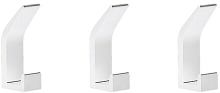 Zelfklevende Handdoek Sleutel Haak Badkamer Kleren Haak Voor Slaapkamer Robe Hook Kapstok Voor Woonkamer Keuken Accessoires A-wit 3stk