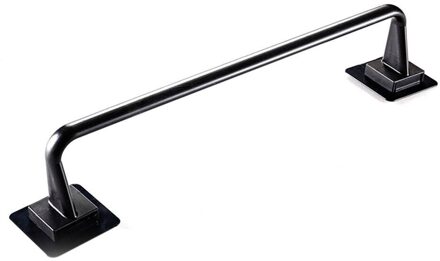 Zelfklevende Handdoek Staaf Bar Muur Badhanddoek Houder Rail Rack Voor Keuken Badkamer 24.5Cm/34Cm zwart / 24.5cm