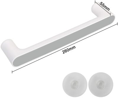 Zelfklevende Handdoekenrek Handdoek Hanger Handdoek Bar Keuken Badkamer Plank Wall Mounted Punch Gratis Badkamer Organizer kort grijs