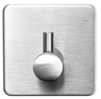 Zelfklevende Huis Keuken Muur Deur Haak Rack Handdoek Hanger Badkamer Rack Haken Zilver / Nail free