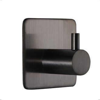 Zelfklevende Huis Keuken Muur Deur Haak Rack Handdoek Hanger Badkamer Rack Haken zwart / Self adhesive