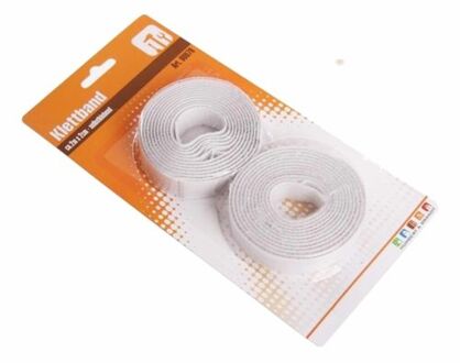 Zelfklevende klittenband wit 2 rollen van 2 meter - Tape (klussen)