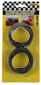 Zelfklevende klittenband zwart 100 cm - Tape (klussen)