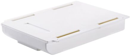 Zelfklevende Lade Desktop Huishoudelijke Accessoires Onder Bureau Opslag Make Drawer Organizer Office Opbergdoos Kinderen Studie wit