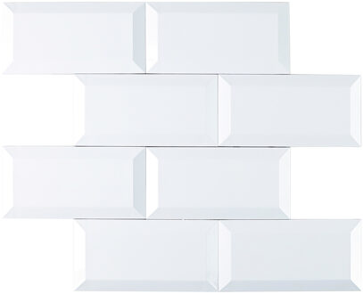 Zelfklevende Metro Tegel Wit
