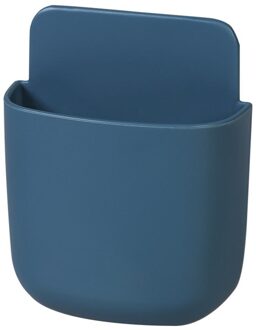 Zelfklevende Mobiele Telefoon Plug Houder Tv Airconditioner Afstandsbediening Opbergdoos Case Stand Container Wandmontage Organizer blauw