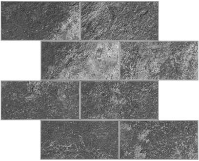 Zelfklevende Mozaïek Tegel - Afimera Antraciet Leisteen Metro - Antraciet - 30.5x30.5x4mm