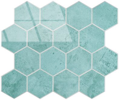 Zelfklevende Mozaïek Tegel - Afimera Baltic Blue Hexagon - Blauw - 29.2x25.4x3.3mm