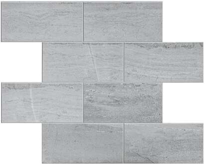 Zelfklevende Mozaïek Tegel - Afimera Beton Licht Grijs Metro - Lichtgrijs - 30.5x30.5x4mm