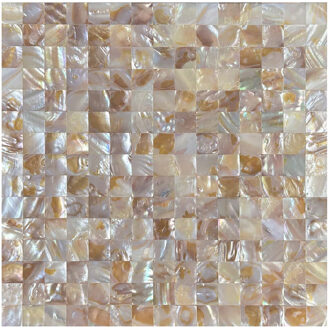 Zelfklevende Mozaïek Tegel - Afimera Mother of Pearl Shell Tiles - Beige - 305x305x3.3mm