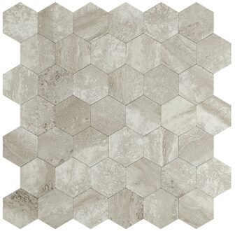 Zelfklevende Mozaïek Tegel - Afimera Stone Taupe Hexagon XL - Taupe - 290x288mm