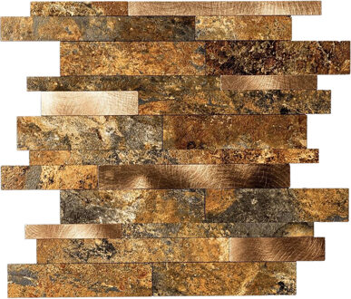 Zelfklevende Mozaïek Tegel - Afimera Wildverband - Taupe Natuursteen - 303x298x4mm