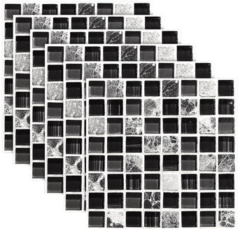Zelfklevende Mozaïek Tegel Sticker Keuken Backsplash Badkamer Wandtegel Stickers Decor Waterdichte Muur Pvc Simulatie Tegels # LR1