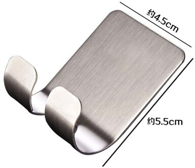 Zelfklevende Muur Deur Terug Haken Heavy Duty Rvs Kleerhanger Badkamer Keuken Handdoek Roestvrij Haak