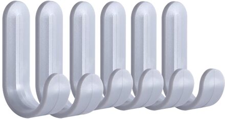 Zelfklevende Muur Hangers Handdoek Haken Plastic Deur Hangers Hoed Rekken Sleutels Hanger Muur Organizer Home Decor Sleutelhouder grijs