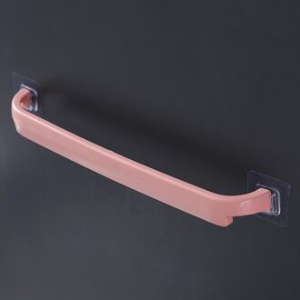 Zelfklevende Non-Perforat Handdoek Sterke Zuigkracht Rack Mount Handdoekenrek Badkamer Handdoekenrek Papierrol houder Haak Badkamer roze