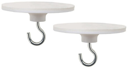 Zelfklevende plafondhaak - 2x - metaal - 3,9 cm - plafondhaken