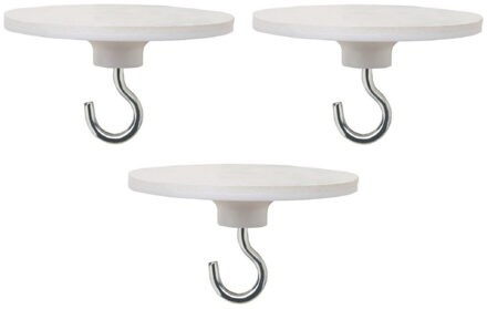 Zelfklevende plafondhaak - 3x - metaal - 3,9 cm - plafondhaken