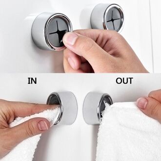 Zelfklevende Ronde Handdoek Houder Wall Mount Wassen Doek Rack Opslag Haak Voor Badkamer Keuken