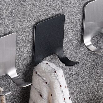 Zelfklevende Rvs Dubbele Haak Badkamer Scheerapparaat Houder Hanger Keuken Thuis Organisator Deur Haken