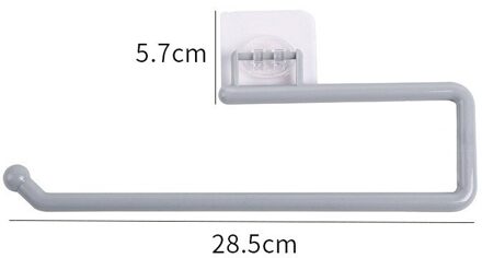 Zelfklevende Rvs Wc Papierrolhouder Organisatoren Bar Handdoek Ring Rail Rack Non-Boren Wc Accessoires B-grijs