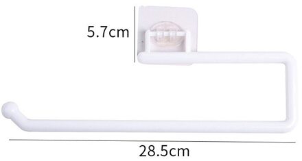 Zelfklevende Rvs Wc Papierrolhouder Organisatoren Bar Handdoek Ring Rail Rack Non-Boren Wc Accessoires B-wit