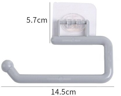 Zelfklevende Rvs Wc Papierrolhouder Organisatoren Bar Handdoek Ring Rail Rack Non-Boren Wc Accessoires C-grijs