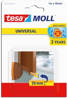 zelfklevende tochtstrook/tochtstrip bruin 1 mtr x 38 mm - Tochtstrippen