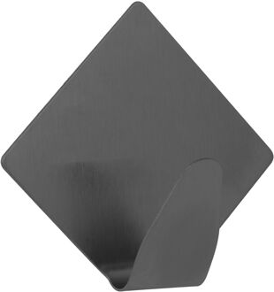 Zelfklevende Vierkante Haak Zwart 2 Stuks