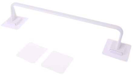 Zelfklevende Wandmontage Badkamer Handdoek Bar Plank Rack Holder Toilet Roll Paper Opknoping Hanger L5YE groot size wit