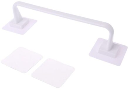 Zelfklevende Wandmontage Badkamer Handdoek Bar Plank Rack Holder Toilet Roll Paper Opknoping Hanger L5YE kleine maat wit
