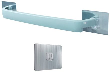 Zelfklevende Wandmontage Badkamer Handdoek Bar Plank Rack Holder Toilet Roll Paper Opknoping Hanger Multifunctionele Plastic Houder groen