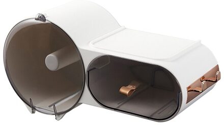 Zelfklevende Wc Tissue Box Waterdichte Badkamer Opbergdoos Papier Houder wit