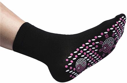 Zelfopwarming Magnetische Sokken Voor Vrouwen Mannen Zelf Verwarmd Sokken Tour Magnetische Therapie Comfortabele Winter Warm Massage Sokken Pression warm-zwart