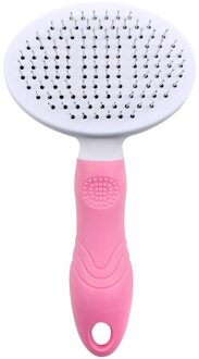 Zelfreinigende Grooming Borstels Kam Comfortabele Deshedding Tool voor Hond Kat LBShipping Roze