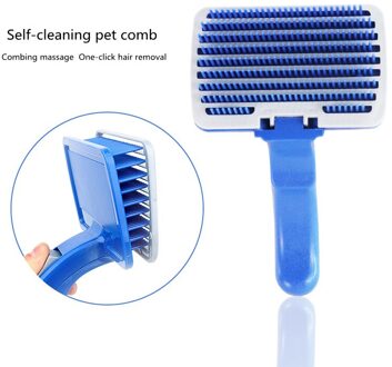 Zelfreinigende Hond Kam Haar Remover Huisdier Haaruitval Kam Pet Hond Kat Borstel Hond Grooming Oliejas Brush Tool dierbenodigdheden
