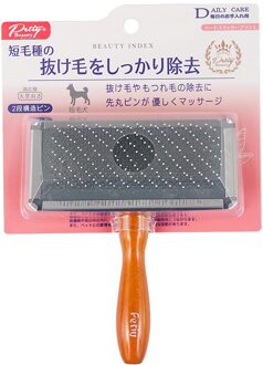 Zelfreinigende Slicker Borstel Voor Hond En Kat Verwijdert Ondervacht Tangled Haar Massages Deeltje Huisdier Kat Kam Verbetert De Bloedsomloop Dots / M (13x9cm)