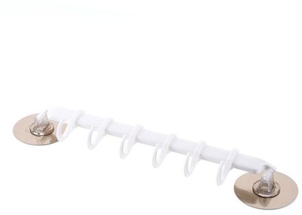 Zelfs Rij Haken Sterke Lijm Haak Keuken Muur Opknoping, Badkamer Nail-Gratis Naadloze Rack Hanger Haak Planken 1stk wit