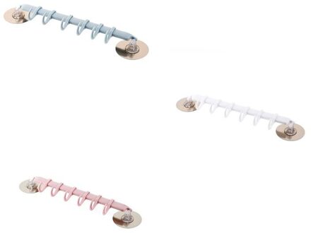 Zelfs Rij Haken Sterke Lijm Haak Keuken Muur Opknoping, Badkamer Nail-Gratis Naadloze Rack Hanger Haak Planken alle kleur(3stk)