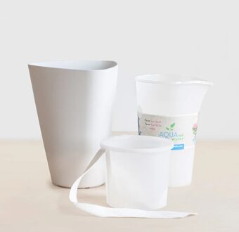 Zelfwaterende bloempot - Basel - Wit - P12